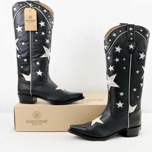 Ranch Road Boots Presidio Liberty Western Boots in Black - Women's size 10/B